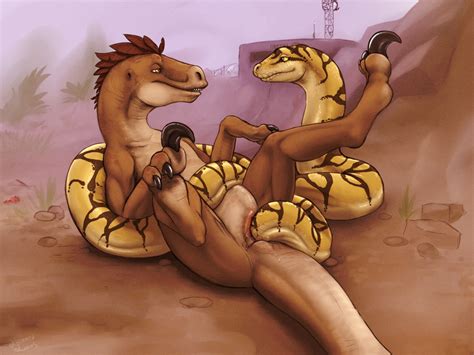 Rule 34 Ambiguous Gender Dinosaur Duo Feathers Female Feral Interspecies Jurassic Park