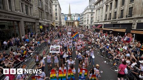 Thousands Attend Pride Parade In Central London Bbc News