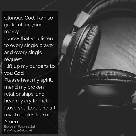 God Hears Every Prayer Psalms 1161 Daily Prayer Guide