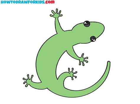 How To Draw A Lizard Easy Drawing Tutorial For Kids