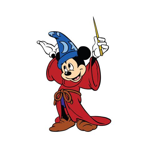 Fantasia 2 Sorcerer Wizard Mickey Mouse With Magical Broom Etsy