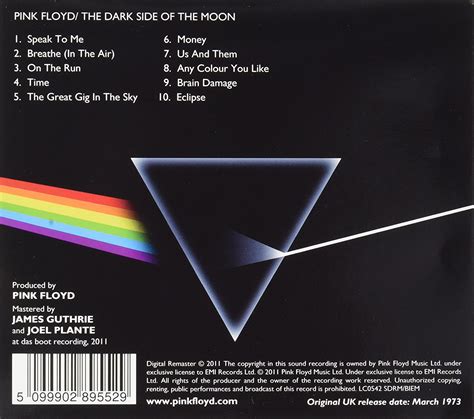 Pink Floyd Dark Side Of The Moon Cd Opus3a