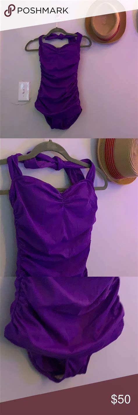 Stunning 💜 Esther Williams One Piece Swimsuit Vintage Style Swimsuit