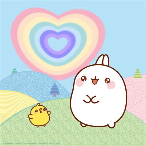 At first, she made this loving super chubby bunny to r… Molang and Piu Piu wish you a wonderful Valentine's Day! # ...