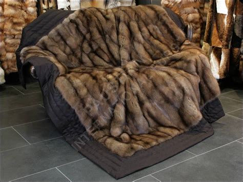914 Real Sable Fur Throw Russian Barguzin Sable Genuine Fur Blanket