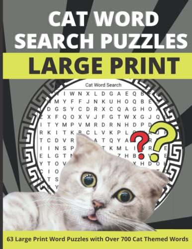 Cat Word Search Puzzles Fun And Challenging Large Print Word Searches