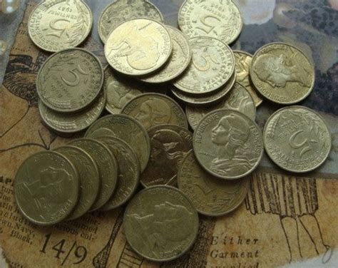 6 Gorgeous French Coins Francs Etsy
