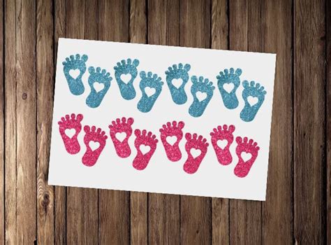 15 Baby Feet Stickers Baby Shower Envelope Seals Gender Reveal Party