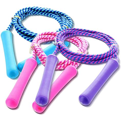 Texpress Adjustable Size Colorful Jump Rope For Kids And Teens