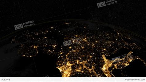 Europe From Space At Night Earth From Space Stock