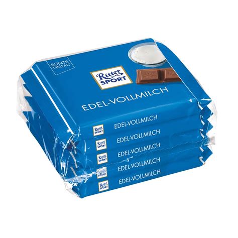 ritter sport edel vollmilch 100g full milk candy and chocolate bars grocery