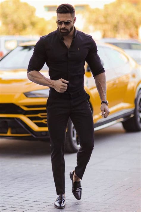 Black On Black Outfit For Men Black Outfit Men Men Fashion Casual
