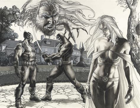 Wolverine Emma Frost Cyclops And Sabretooth By Simone Bianchi Simone