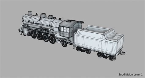 Icrr Mikado Steam Locomotive 1518 3d Model 99 Fbx Max 3ds Obj