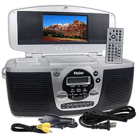 7 Haier Pdtb7 Widescreen Portable Dvd Music Boombox Tanga