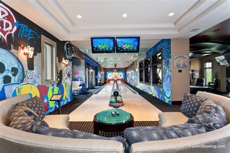 Home Bowling Alley Photos And Amenity Bowling Lane Gallery Projeto De
