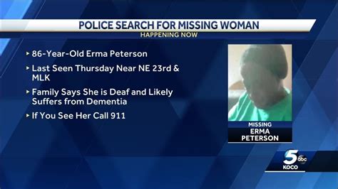 Oklahoma City Police Searching For Missing 86 Year Old Woman Youtube