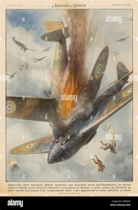 Battle Of Britain During A Dogfight With Attacking Germans A