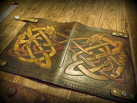 Celtic Design Leather Notebook Leather Tooling Celtic Designs