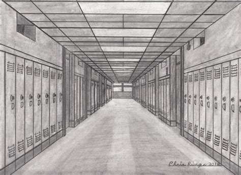 High School Corridor By Creativebluehawk On Deviantart