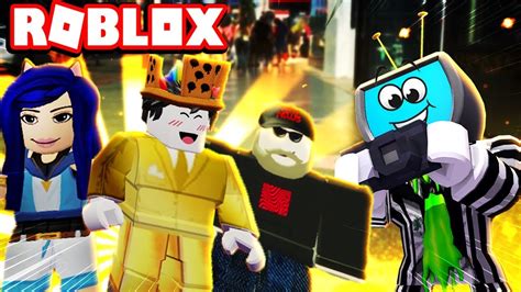 Meeting Itsfunneh Dantdm And Pewdiepie In Roblox Fame Simulator Youtube