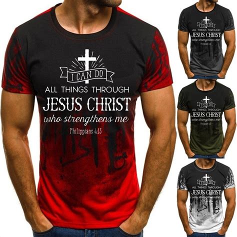 Fashion Mens Jesus T Shirt Long Sleeve Unisex T Shirt Casual Print