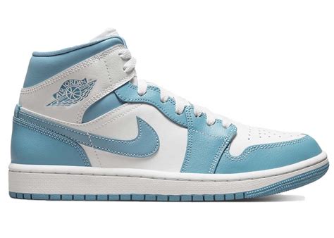 Jordan 1 Mid UNC (2022) (Women's) | Jordan 1 mid unc, Jordan 1 mid, Air