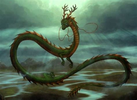 Wallpaper Naga Bergerakdragonfictional Charactergreen Dragon