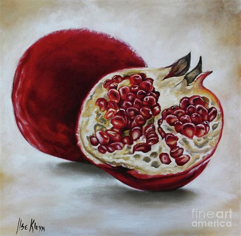 Pomegranate Painting By Ilse Kleyn Pomegranate Fine Art Prints And