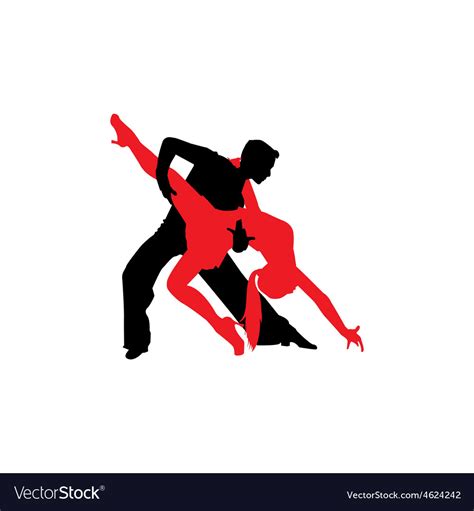 Latin Dancers Silhouettes Royalty Free Vector Image