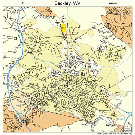 Beckley West Virginia Street Map 5405332