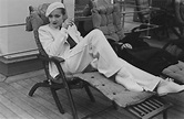 1933 Marlene Dietrich, shown on the SS Europa in Cherbourg, France. The ...
