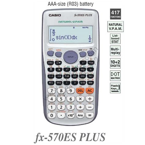 Scientific Calculator Casio Fx 570es Plus