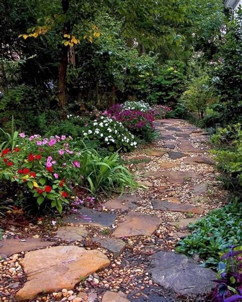 50 Very Creative And Inspiring Garden Stone Pathway Ideas Stone Pathway Garden Pathway Garden