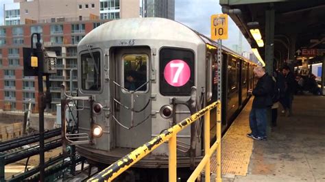 Mta New York City Subway R62a 7 Train At Queensboro Plaza Youtube
