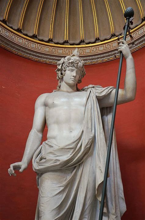 Colossal Statue Of Antinous As Dionysus Osiris He Holds The Thyrsus A