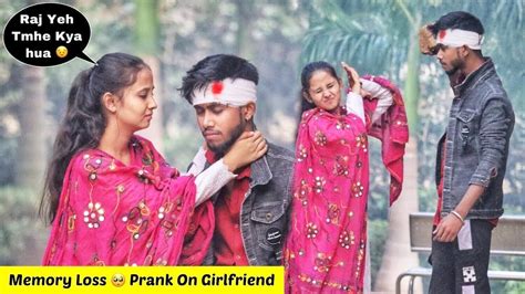 Memory Loss 🥺 Prank On Girlfriend Cute Reaction Anubhav Raj Youtube
