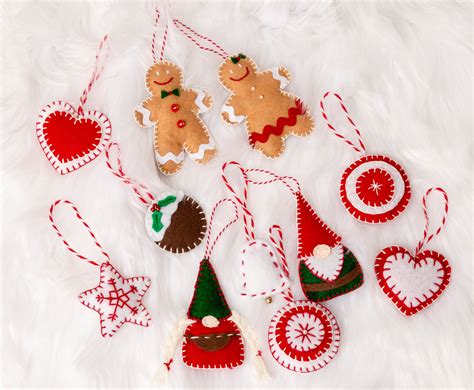 Easy Felt Christmas Ornaments Felt Decorations To Make Gnomes