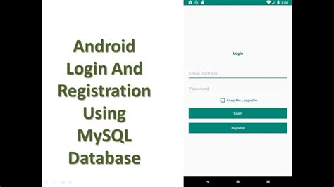 Android Login And Registration System Using Mysql Database Youtube