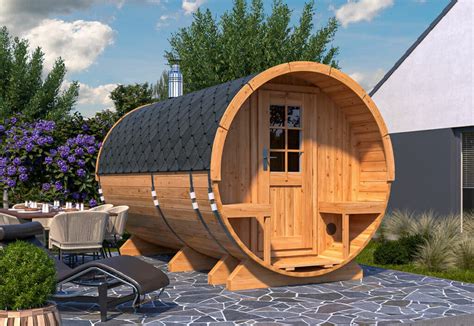 Large Barrel Sauna With Terrace Summer House 24