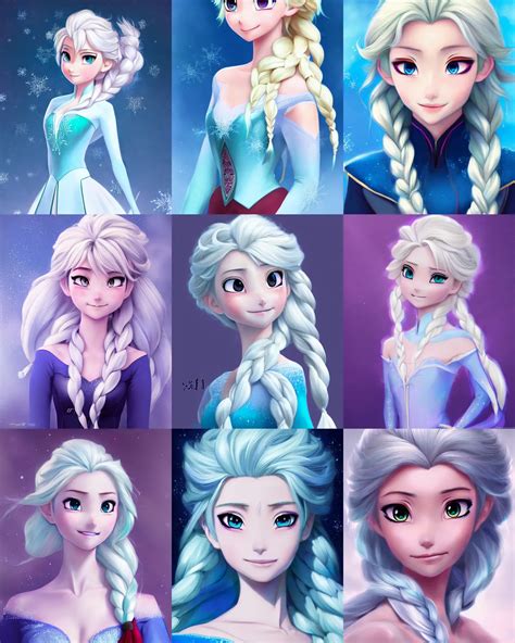 An Anime Portrait Of Elsa From Frozen By Sakimi Chan Stable Diffusion