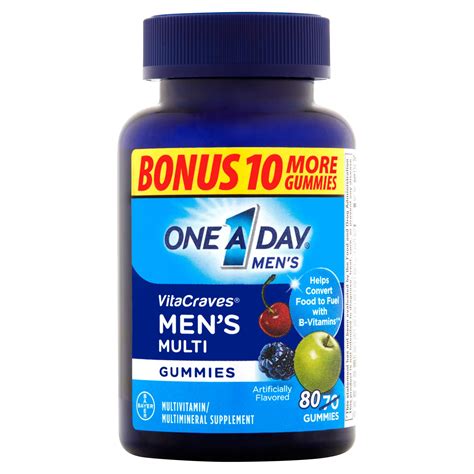 One A Day Mens Vitacraves Multivitamin Supplement Gummies 80 Count