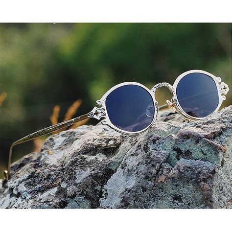 Mincl 2019 Vintage Rap Sunglasses Men Women Punk Style Hip Hop Small Round Metal Frame Eyewear