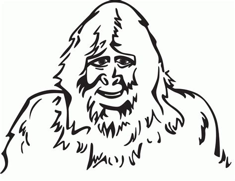 Bigfoot Sasquatch Coloring Pages Sketch Coloring Page