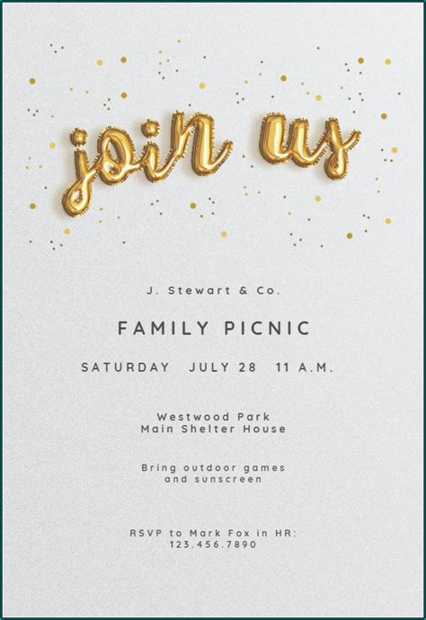 》free Printable Event Invitation Template