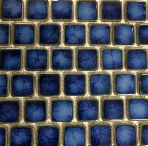 1x1 Marble Blue Glazed Porcelain Mosaic Tile For Swimming Pool