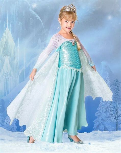 This one is fairly straight and cuts across her. Disney Store Frozen Elsa Limited Edition LE Costume RARE ...