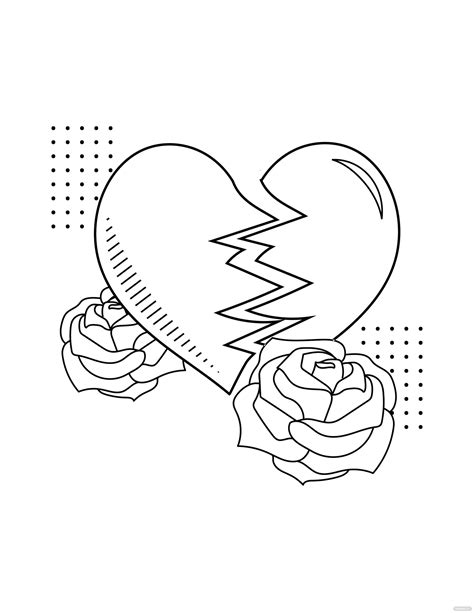 Broken Heart By Emos Coloring Coloring Pages