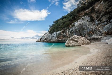 Coastline And Rocky Beach Ogliastra Sardinia Italy — Majestic