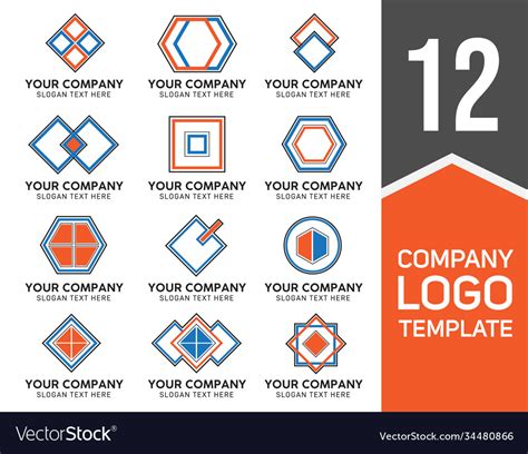 Company Logo Template Collection Royalty Free Vector Image